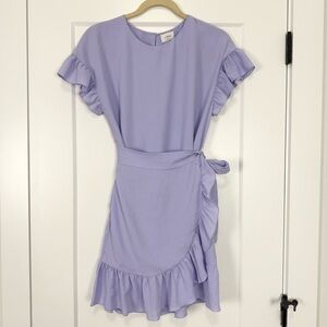 Wilfred Ninette Ruffle Dress Lavender Size XS Aritzia #67860
